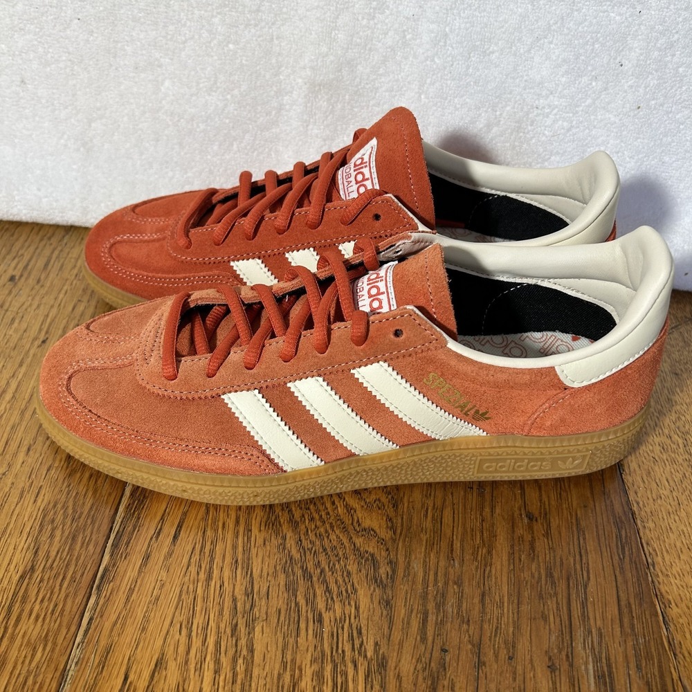 Adidas Mens Size 8 Handball Spezial Preloved Red/Gum/White Sneaker Shoes